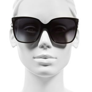 57mm gradient square sunglasses gucci